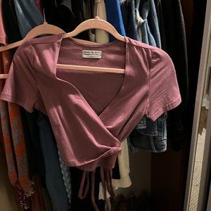 Wrap around crop top